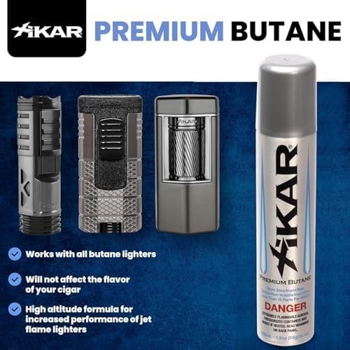 Xikar PUROFINE Premium Butane Fuel Refill with 0 Impurities 1.9oz 2 Pack (100ml) - Premium Quality Fuel for Jet Flame Lighters and Torches - High Altitude Formula