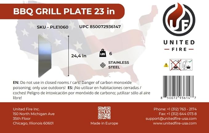 Stainless Steel Grill Griddle Plate β 23" Square Plancha Top, 4 mm Heavy Duty, Food-Grade Stainless Steel β Fits Fire Pits & Barrels β Fire Bowl Not Included (23" Square Griddle Plate)