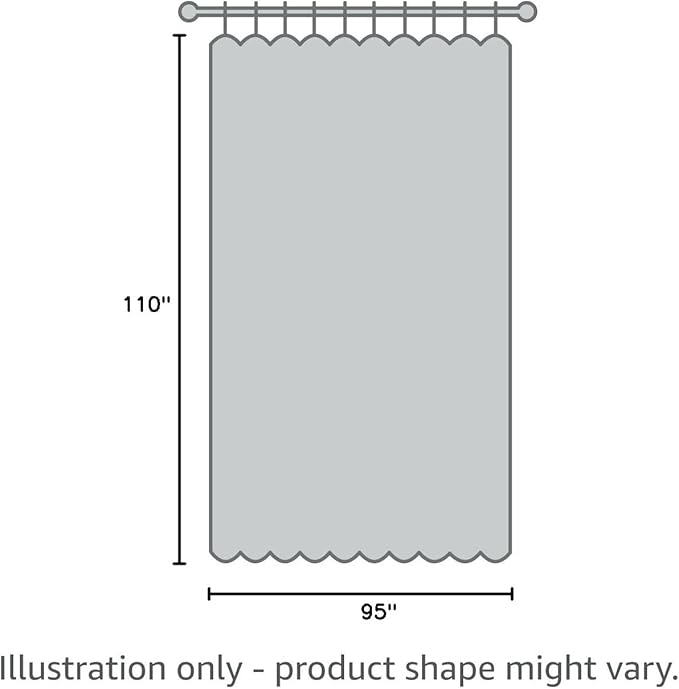 HolidayIdeas 4 Panels Linen Outdoor Curtains for Patio Waterproof White Curtain Panels 95 Inch Length-Wide Weatherproof, Privacy, Outside Curtains for Pergola, Porch, Gazebo-110 Wide x 95" Long
