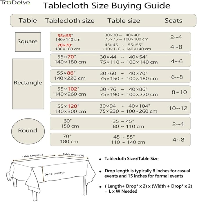 TruDelve 120 Inch Extra Long Tablecloth Beige Striped Tablecloths Washable Cloth Tablecloths for 8 Foot Rectangle Tables (Beige,120"x55",Rectangular)