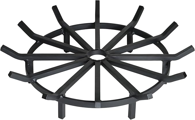 SteelFreak Super Heavy Duty Wagon Wheel Firewood Grate for Fire Pit - Made in The USA (32 Inch)