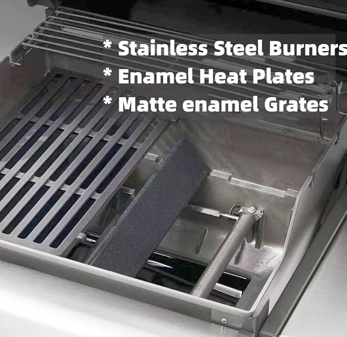 Firsgrill Replacement for Weber Spirit 300, 310, 320 Series, Spirit 700, Genesis Silver B/C, Genesis Gold B/C, Genesis Platinum B/C Gas Grills Parts (17.5" Cooking Grates 7638)