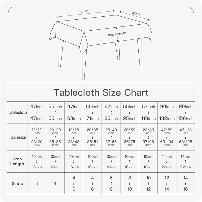 BALCONY & FALCON Rectangle Tablecloth Washable Wrinkle Resistant and Water Proof Table Cloth Decorative Linen Fabric Tablecloths for Dining Parties Kitchen Wedding and Outdoor Use (Navy Blue, 55x70)