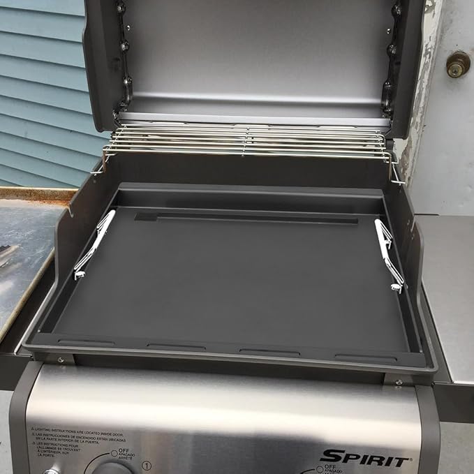 Full-Size Griddle Inserts for Weber Spirit 200 & Spirit II 200 Series Grills, Flat Top Griddle for GS4 Spirit I & II E-210 E-220 S-210 S-220, Grill Griddle Replace for Weber 7637 Grate