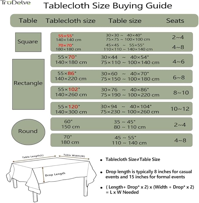TruDelve Cotton Square Tablecloth 70 x 70 Olive Green Striped Tablecloths Spring Outdoor Table Cloth for Card Table Tablecloth (Green,70"x 70",Square)