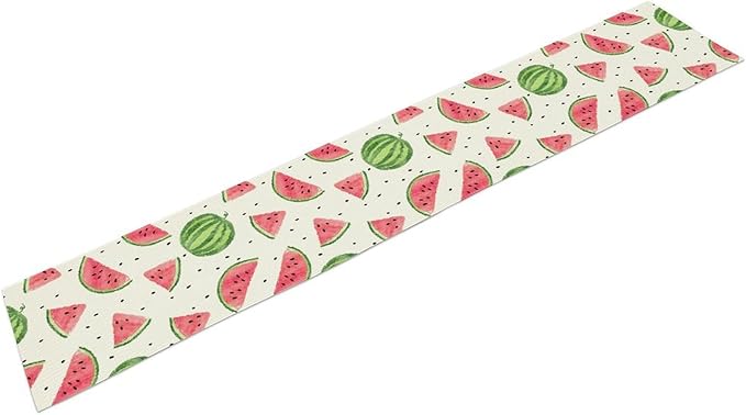 Watermelon Table Runner, Spring Summer Watermelon Theme Table Runner for Party Decoration Dining Room Holiday Home Kitchen 13x120in