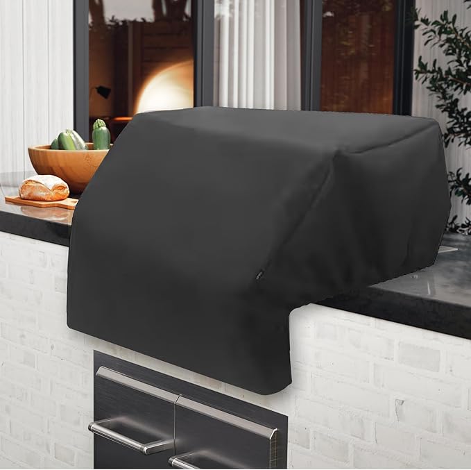 SPIRE 6-Burner Built-in Grill Top Cover, Polyester PVC Blend, Designed for Spire Built-in Grill 740-0781P and KitchenAid 740-0781, Water Repellent, Elastic Fit, 39"D x 25.4"W x 22.5"H - 700-0781P