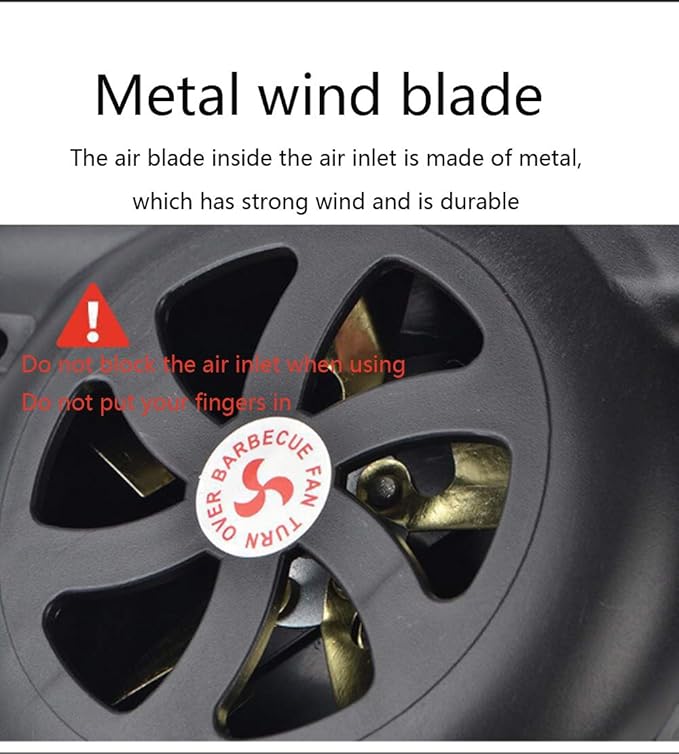 Sunglow Outdoor Cooking BBQ Fan Air Blower,Hand Crank Blowers, Barbecue Fire Bellows for Picnic Camping Stove Accessories
