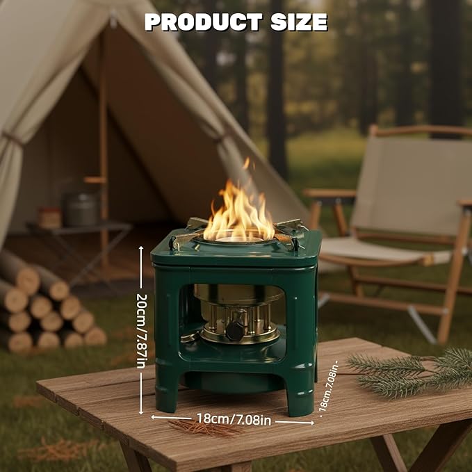 Picnic Burner Furnace, Kerosene Stove, 8-Wick Portable Camping Stove, Outdoor Diesell Cooking Stove, Compact Outdoor Cookware for Backpacking Hiking Adventure Camping