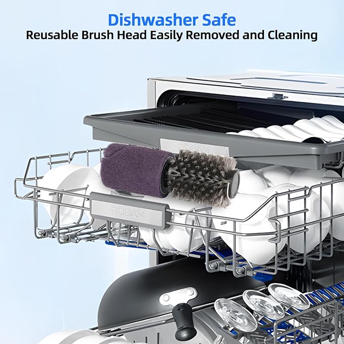 Upgraded Electric Grill Brush, Cordless Rechargeable Grill Cleaning Brush with Adjustable Angle, Stainless Steel Brush Head, 3-Speed Power, 90-Min Runtime, Waterproof Cleaner for BBQ Grates (Gray)