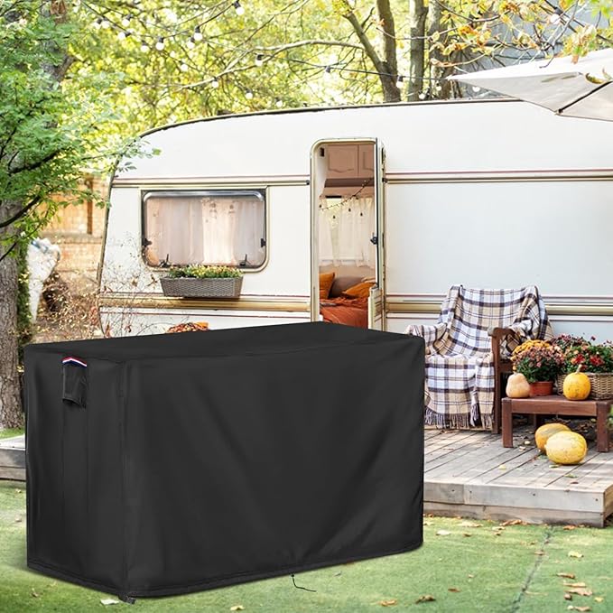 Outdoor Table Cover for Bar Height Outdoor Furniture, Waterproof Prep Table Cover for Stainless Steel/Metal Table and Rectangular Furniture,Black-72"L x 29" W x 43"H