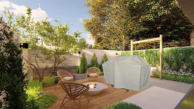 58" Heavy Duty Waterproof Gas Grill Cover fits Weber Char-Broil Coleman Gas Grill-Beige