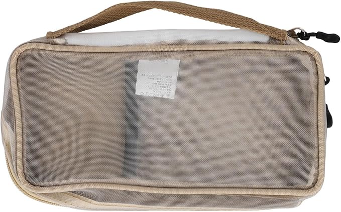 Portable Camping Kitchen Utensil Organizer Roll Bag Outdoor Cutlery Storage Case Tableware Holder for Travel Picnic Backpacking BBQ Hiking Beach Park Activities(Khaki)
