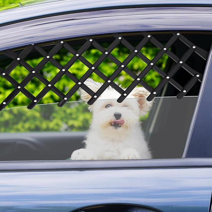 Retractable Scalable Pet Fence for Car Window Portable Protective Barrier Expands to Fit Trucks and Suvs Allows Fresh Air Ventilation Prevents Pets and from Sticking Heads Out