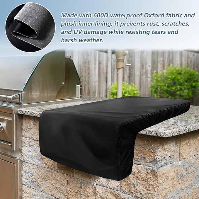 Burner Cover for Blaze Premium LTE 30-Inch Built-in Natural Gas Griddle,Heavy Duty 600D Waterproof Burner Cover with Plush Lining,Suitable 29''L x 30''W x 14''H,Black