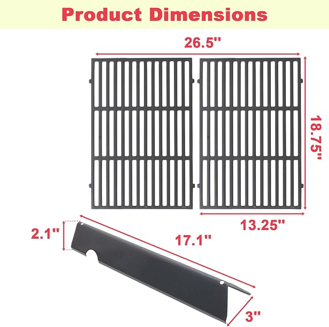 Genesis II 300 Grill Parts Kit for Weber Genesis II/LX GS4 300 Series Grills Genesis 2 E-325 E-310 E-330 E-315 S-310 S/E-335 SE-335 SE-310 Replacement Parts, 66095 Grill Grates 66032 Flavorizer Bars