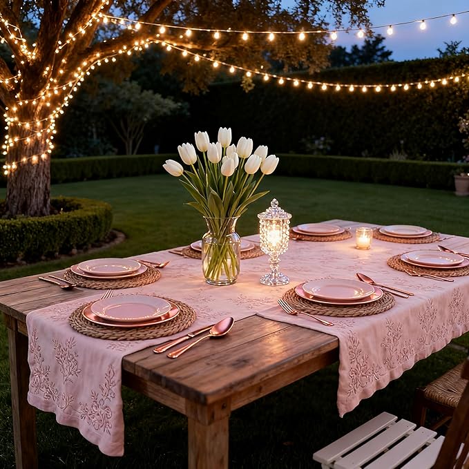 Round Woven Placemats 12 inch Set of 10 - Boho Farmhouse Natural Rattan Table Mats for Dining, Circular Place Mats for Kitchen Table Decor, Farmhouse Weave Placematsfor Dining Table Decor