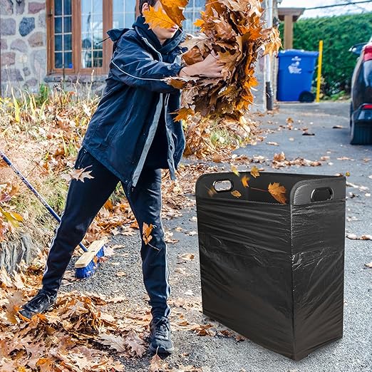 Lawn and Leaf Trash Bag Holder No Assembly Required Holds 30-42 Gallon Bags Easy Open Easy Filling