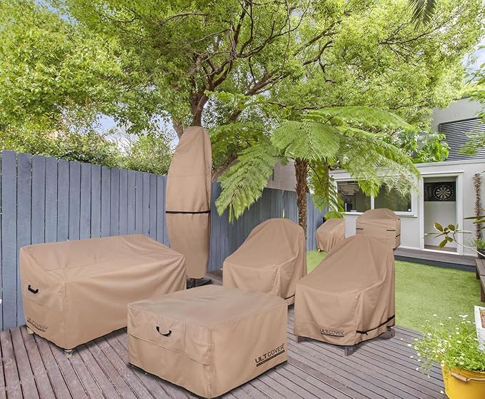 ULTCOVER Patio Fire Pit Table Cover Square 28 inch Outdoor Waterproof Fire Bowl Cover