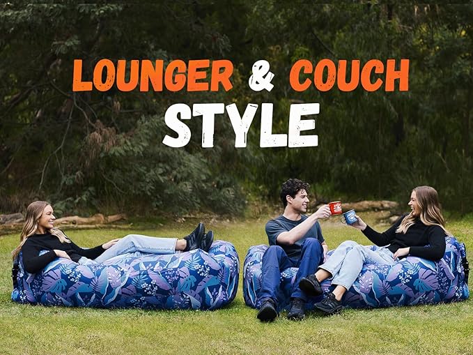 WEKAPO Inflatable Sun Lounger, Air Sofa, Hammock, Portable, Waterproof and Leak-Proof, Ideal for Backyard, Beach, Travel, Camping, Picnics and Music Festivals