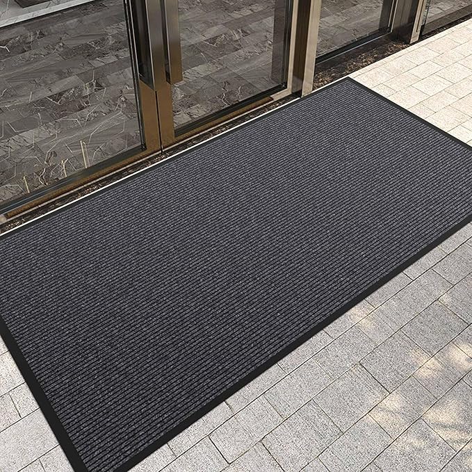 Front Door Mat, 72" x 48" Heavy Duty Indoor Outdoor Doormat, Non-Slip Welcome Mats for Entryway, Rubber Backing Low Profile Commercial Door Mats
