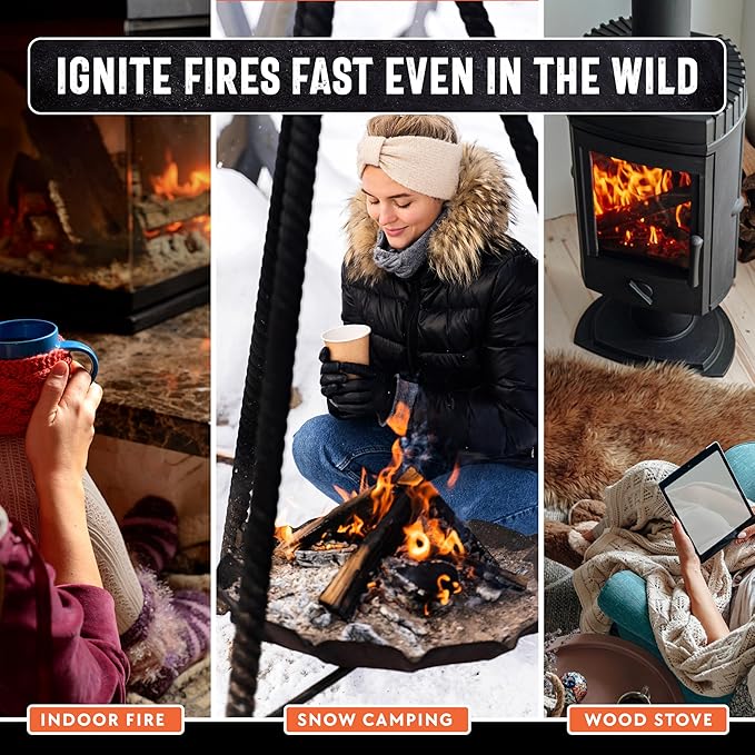 2lb Fatwood Fire Starter Sticks | 100% Natural Fire Starters for Campfires, Firepit, Wood Stoves, Fireplaces, BBQ | Start a Fire w/Just 2 Sticks | Camping Essentials by Billy Buckskin (2lb Bag)