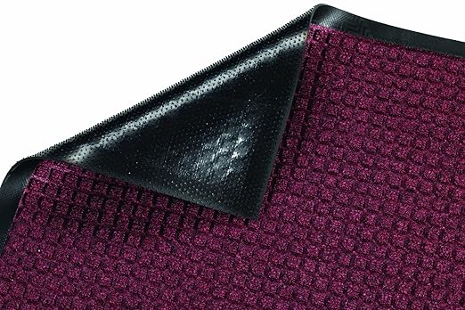 Guardian WaterGuard Indoor/Outdoor Wiper Scraper Floor Mat, Rubber/Nylon, 6'x12', Burgundy
