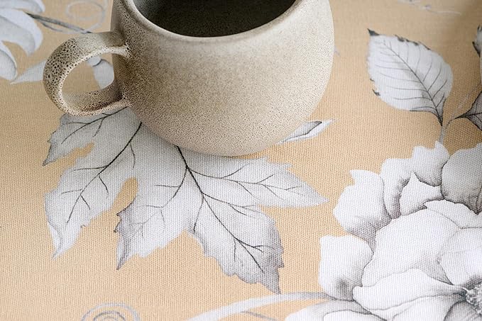 Maison d' Hermine Table Cloth Rectangle Table 100% Cotton 70 x 90 Inches Fall Tablecloth Reusable Everyday Use for Thanksgiving Christmas Decorations Dining Farmhouse Party (Pretty Autumn)