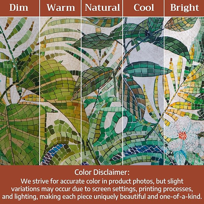 Maison d'Hermine Premium Table Cloth Round Table 100% Cotton 70 Inches Tablecloth Reusable Decorative Everyday Use for Dining Room, Farmhouse, Home, Party, Festive & Wedding - Mosaic