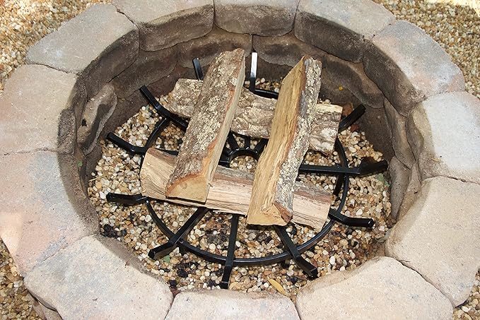 SteelFreak Wagon Wheel Firewood Grate for Fire Pit - Made in The USA (20 Inch)