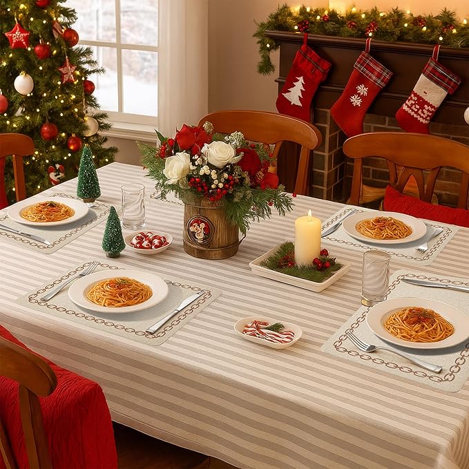 Placemats Set of 4, Heat Resistant & Waterproof Table Mats for Dining, Non Slip Scratch Proof Place Mats for Kitchen, Easy to Clean - Outdoor,Indoor Use(17x12 Inch)