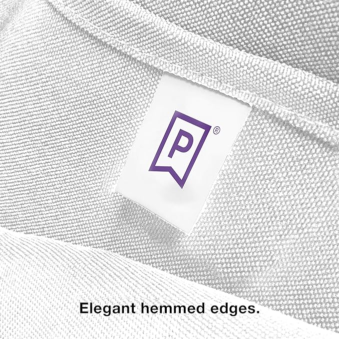 Gee Di Moda Rectangle Tablecloth - 90 x 156 Inch White Table Cloth for 8 Foot Tables with Floor-Length Drop - Heavy Duty Washable Fabric for Holiday Party, Dinner, Weddings & Baby Shower