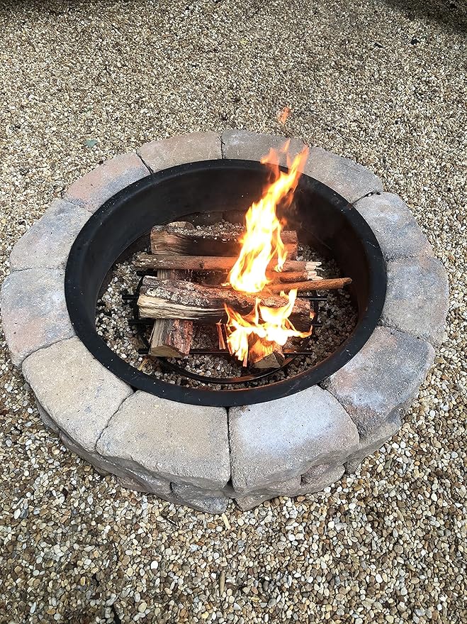 SteelFreak Classic Round Fire Pit Grate, 24 Inch Diameter - Made in The USA