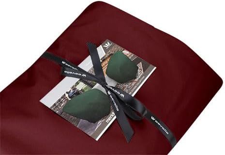 Eevelle Meridian Patio Oval Table Set Cover with Marine Grade Fabric - Outdoor Table Cover - Furniture Set Covers for Dining Table - Easy to Install - (25"H x 76"L x 48"W, Burgundy)