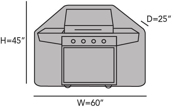 Covermates Grill Cover - Weather Resistant Outdoor Cover, Heavy Duty BBQ Covers for Large Outdoor Kitchen, Classic 12-Guage Vinyl, 60 Inch, Classic Tan