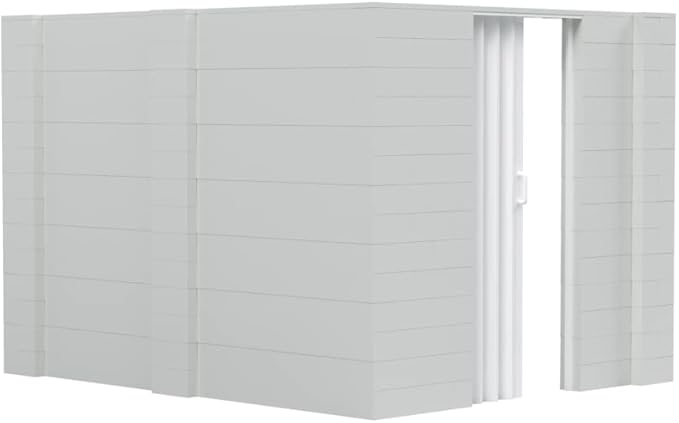 EverBlock 8’ x 10’ x 7’ L-Shaped Wall Kit with Accordion Door | 3’ x 7’ Doorway | Modular Building Blocks | Wall Display | Room Divider & Partition | Reusable | Indoor & Outdoor Use | Black
