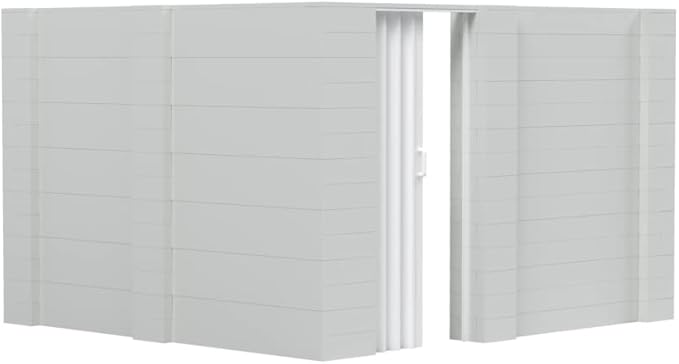 EverBlock 10’ x 10’ x 7’ L-Shaped Wall Kit with Accordion Door | 3’ x 7’ Doorway | Modular Building Blocks | Wall Display | Room Divider & Partition | Reusable | Indoor & Outdoor Use