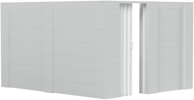 EverBlock 10’ x 12’ x 7’ L-Shaped Wall Kit with Accordion Door | 3’ x 7’ Doorway | Modular Building Blocks | Wall Display | Room Divider & Partition | Reusable | Indoor & Outdoor Use