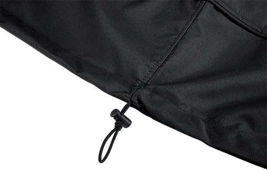Eevelle Meridian Patio Oval Table Cover with Marine Grade Fabric - Waterproof Outdoor Table Cover - Furniture Set Covers for Dining Table - Easy to Install - (25.5" H x 66" L x 42" W, Black)
