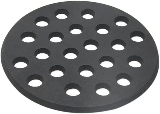 Round cast Iron Bottom fire Grate for Big Green Egg, BBQ high Heat Charcoal Plate fit for S/Mini /Medium Big Green Egg fire Grate Grill Charcoal Replacement Parts Green Egg Accessories-6.5in MFGC