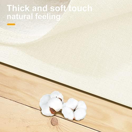 Waterproof Wipeable Table Runner, Thick Farmhouse Table Runner, Dresser Runner, Rustic Table Runner for Kitchen Dining Room, Bedroom, Living Room, Indoor and Outdoor (108'', White)