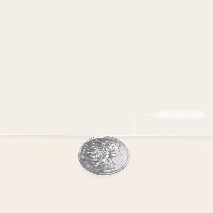Leather Table Cover,1.8mm Thick,17x72 Inch Desk Cover,Dresser Cover Top,Dresser Protector Top,Dresser Cover,End Table Cover.(White+White,17x72)