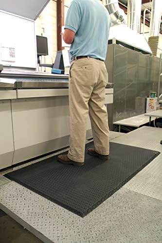 Hudson Exchange (3'x8') MaxCush Anti-Fatigue Comfort Industrial Ergonomic Mat Black