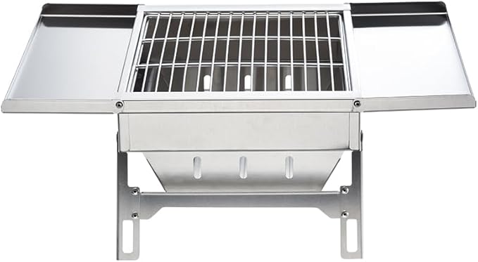 WILD JOURNEY Camping Charcoal Grill for IGT Table, Folding Barbecue Grill with Carry Bag, Portable BBQ Grill for Outdoor Car Camping Cooking Tailgating