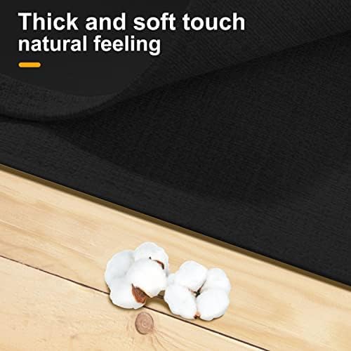 Waterproof Wipeable Table Runner, Thick Farmhouse Table Runner, Dresser Runner, Rustic Table Runner for Kitchen Dining Room, Bedroom, Living Room, Indoor and Outdoor (36'', Black)