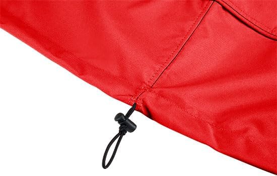 Eevelle Meridian Patio Oval Table Set Cover with Marine Grade Fabric - Outdoor Table Cover - Furniture Set Covers for Dining Table - Easy to Install - (25.5"H x 80"L x 56"W, Red)