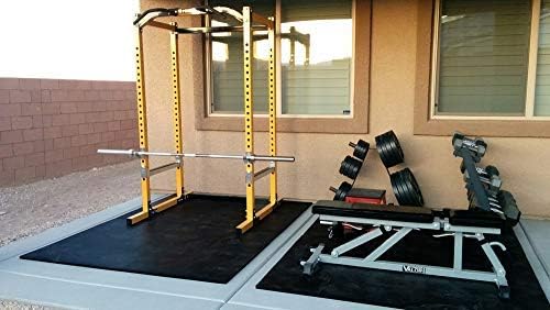 American Floor Mats - Horse Stall Mats - Heavy Duty Stall Tiles - Thick, Durable Rubber Flooring - Solid Black - Slip Resistant - 6' x 10' Set (15 Tiles Total, 24" x 24" Each, 0.38" Thick)