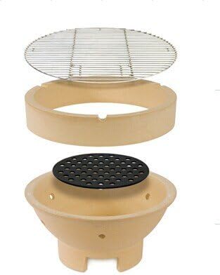 Round cast Iron Bottom fire Grate for Big Green Egg, BBQ high Heat Charcoal Plate fit for S/Mini /Medium Big Green Egg fire Grate Grill Charcoal Replacement Parts Green Egg Accessories-6.5in MFGC