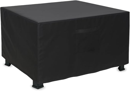 44 Inch Fire Pit Cover Square, outdoor fireplace cover with Air Vent and Drawstring, Strong Tear Resistant & Waterproof Fit for 41-44 Fire Pit / Table