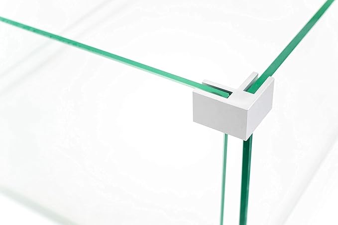 AMS Fireplace | Fire Pit Table Square/Rectangular Tempered Glass Wind Guard-Fire Flame Guard 1/4" Thick Wind Guard - Flame Guard (38" Long x 17" Wide x 7 High)
